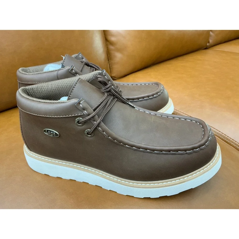 Lugz Forager Boots Men Size 10 Brown New Moc Toe Slip Resistant MFORAGEV-7620‎